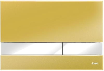 Ovládacie WC tlačidlo JOMO EXCLUSIVE 2.2 tlačidlo+ rámček chróm-lesk 2.0/sklo zlaté, 167-42001701-00