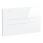 Elektronické splachovacie tlačidlo Laufen LIS AW3, Dual Flush, sklo/biela