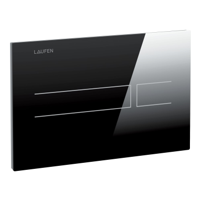 Elektronické splachovacie tlačidlo Laufen LIS AW3, Dual Flush, sklo/čierna, H8956630200001