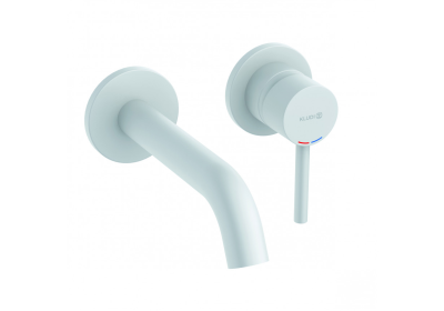 2-otvorová umývadlová batéria KLUDI BOZZ, dĺžka výtoku 180mm, biela matná