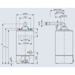 SGA BF X 120 EE plynový zásobníkový ohrievač vody (Q8 120 FB), stacionárny, 120 l