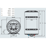 ARI 200 VERT elektrický zásobníkový ohrievač vody, 2,2 kW, 200l