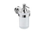 Držiak so skleneným dávkovačom mydla 200ml, MIO STYLE, matné sklo/chróm