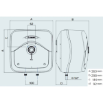 ANDRIS R 10U elektrický zásobníkový ohrievač vody pod umývadlo, 10 l