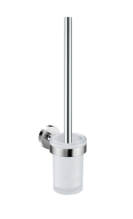 WC súprava nástenná vr.kefy a sklen.misky, matné sklo/chróm,Jika MIO STYLE