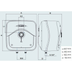 ANDRIS R 30 elektrický zásobníkový ohrievač vody nad umývadlo, 30 l