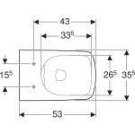 Stojacie WC Selnova Square s hlbokým splach., v jednej rovine so stenou