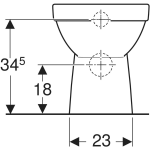 Stojacie WC Selnova Square s hlbokým splach., v jednej rovine so stenou