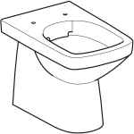 Stojacie WC Selnova Square s hlbokým splach., v jednej rovine so stenou