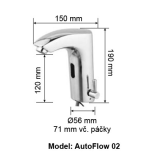 Automatická vodovodná batéria, lesklý chróm, DONNER AutoFlow 02