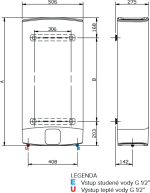 Ariston VELIS EVO INOX 80 elektrický zásobníkový ohrievač vody 65l, 1,5 kW, 3626152