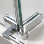 Jednokrídlové sprchové dvere Elegant Neo Line 900/2000, čierny elox/číre sklo