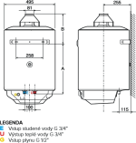 Ariston S/SGA X 120 EE (Q8 120 GF) plynový zásobníkový ohrievač vody 120 l