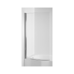 Vaňová zástena zakrivená 800 mm ľavá/pravá, jednodielna, strieborný lesklý profil, 6mm číre sklo