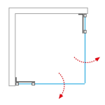 Sprchové dvere Elegant NEO GDO1N 900x2000 mm, Brillant/sklo Transparent