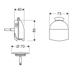 Exafill Plus vrchná sada vaňového výtoku, chróm