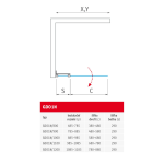 Sprchové dvere Elegant NEO GDO1N 1000x2000 mm, Brillant/sklo Transparent