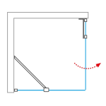 Sprchové dvere Elegant NEO GDO1N 1000x2000 mm, Brillant/sklo Transparent