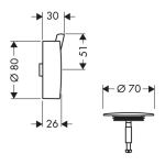 Flexaplus S vrchná sada odtokovej súpravy chróm