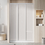 RAVAK Supernova Sprchové dvere trojdielne ASDP3-100, 970-1010 mm, biela/Pearl