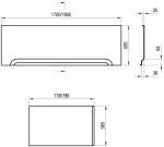 Panel bočný 80 L, satinové drevo