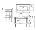 Umývadlo Laufen PRO S 1050x465 mm, bez otvoru pre batériu, biela