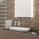 UNIX Dávkovač tekutého mydla s držiakom, matné sklo/nerez