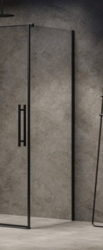 Pevná stena RAVAK Cool! COPS-90, čierna/sklo Transparent