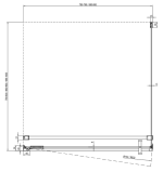 Pevná stena RAVAK Cool! COPS-90, čierna/sklo Transparent