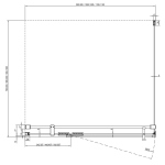 Pevná stena RAVAK Cool! COPS-90, čierna/sklo Transparent