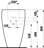 Ilbagnoalessi one umývadlo 52x53 BO