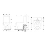 MEREO WC kombiklozet, kapotovaný, vario odpad/Smart Flush RIMLESS, vr. sedátka