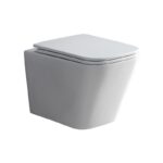 MEREO WC závesné kapotované 490x340x350 mm, Smart Flush RIMLESS, keramické, vr. sedátka CSS118S