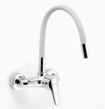 Drezová batéria s elastickým ramenom 150 mm Titania Iris New, striebornosivá/chróm