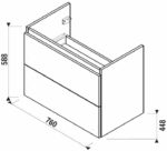 Jika MIO-N Závesná skrinka pod umývadlo 76 cm, jaseň