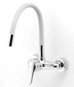 Drezová batéria s elastickým ramenom 150 mm Titania Iris New, striebornosivá/chróm