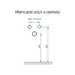 Mereo MAILO kúpeľňová skrinka s keramickým umývadlom 81 cm, dub Riviera