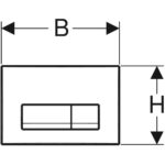 Ovládacie tlačidlo Geberit DELTA 50 pre dvojité splachovanie, pochrómované