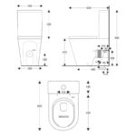 MEREO WC kombklozet, kapotovaný, Vario odpad/Smart Flush RIMLESS, vr. sedátka