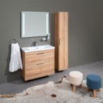 Mereo VIGO kúpeľňová skrinka s keramickým umývadlom 61 cm, dub Riviera, CN321