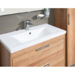 Mereo VIGO kúpeľňová skrinka s keramickým umývadlom 61 cm, dub Riviera, CN321