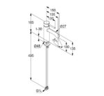 Kludi BOZZ jednopáková umývadlová batéria 100, bez odpadovej súpravy, kartáčované zlato