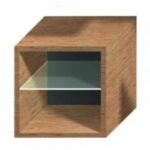 Korpus hlbokej skrinky CUBITO, vr. sklenenej poličky