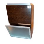 Skrinka pod umývadielko CUBITO, 45 cm, 1 zásuvka a výklopné dvierka, wenge