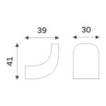 Nimco NIKAU Háčik jednoduchý, matná čierna