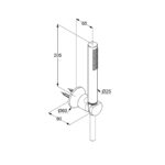 Vaňová/sprchová súprava KLUDI NOVA FONTE Puristic, kartáčované zlato