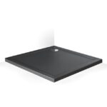 Sprchovacia vanička FLAT STONE 1100×900 mm, akrylát, antracit