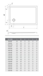 Sprchovacia vanička FLAT STONE 1100×900 mm, akrylát, antracit