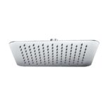 Termostatick sprchová batéria s hadicou, ručnou a tanierovou sprchou slim, 200x200mm, chróm