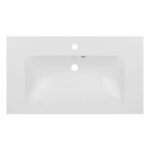 Mereo AIRA kúpeľňová skrinka s umývadlom z liateho mramoru, 81cm, biela, CN711M